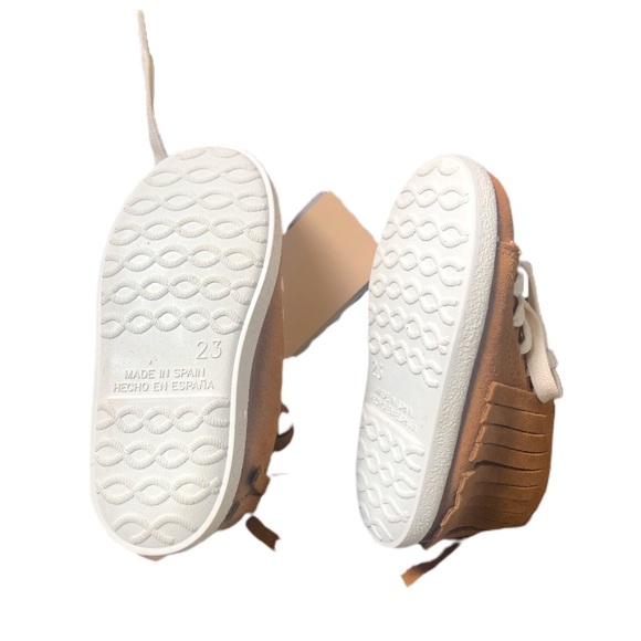 ZARA Baby Fringed Genuine Leather HighTop Sneakers - Picture 4 of 4